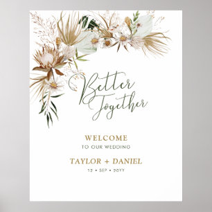 Poster Melhor Juntos Boas-vindas de Casamento Boêmio Bo
