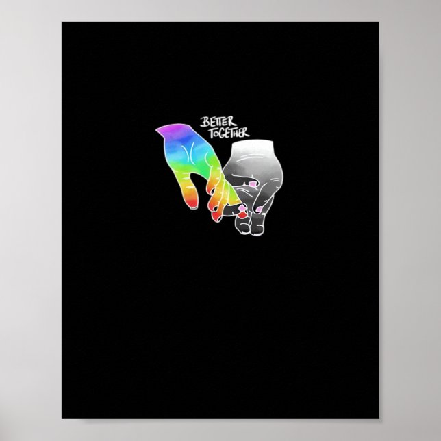 Poster Melhor Juntos Design Minimalista  (Frente)