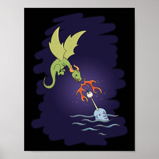 Poster Melhor juntos - Narwhal e Dragão (Frente)