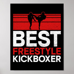 Poster Melhor Kickboxer de Freestyle - Material Arts Kick