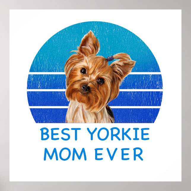 Poster Melhor mãe de Yorkshire terrier (Frente)
