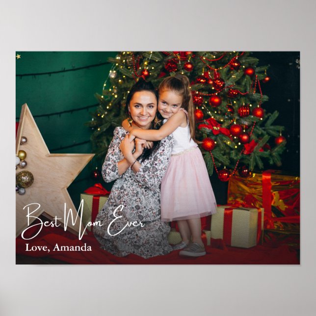 Poster Melhor Mãe Foto Personalizada Nunca Simples (Frente)
