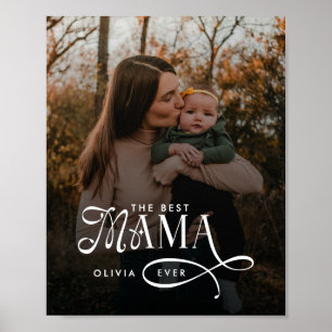 Poster Melhor Mamãe de Todos os Tempos Foto Presentes Dia