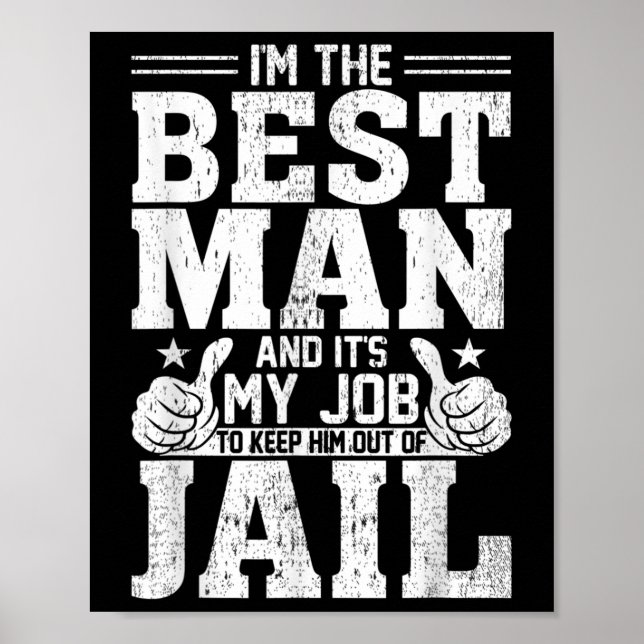 Poster Melhor Padrinho de casamento De Casamento Homem So (Frente)