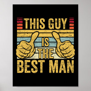 Poster Melhor Padrinho de casamento De Casamento Homem So