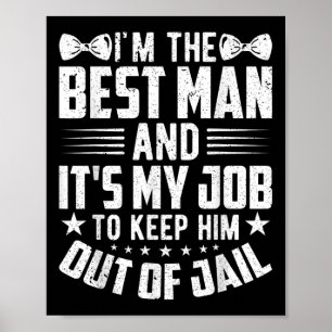 Poster Melhor Padrinho de casamento De Casamento Homem So