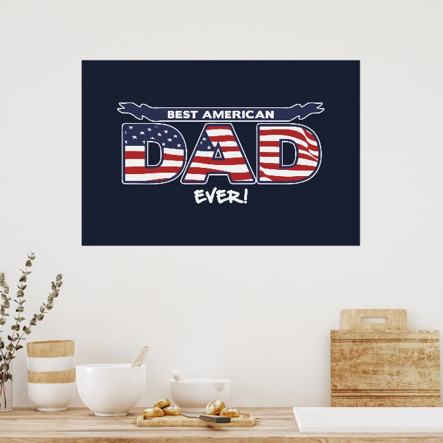 Poster Melhor Pai Americano de Todos os Tempos (Cozinha)
