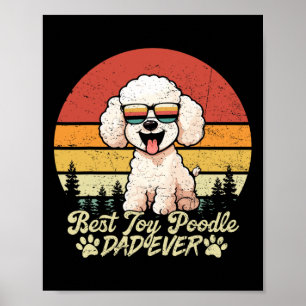 Poster Melhor Pai Branca De Poodle De Brinquedo Nunca Vin