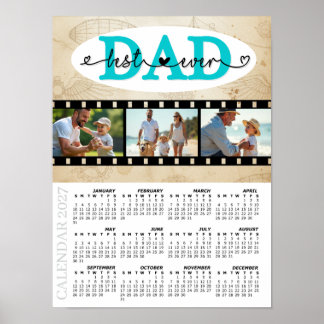 Poster Melhor Pai Calendário de Fotos 2027, Família, Vint