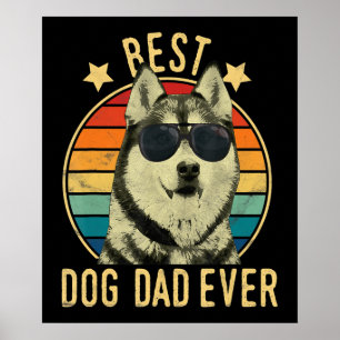 Poster Melhor pai de cão Presente para o pai siberiano