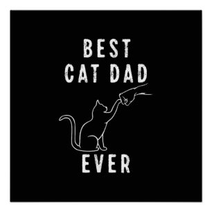Pôster Melhor Pai de Gato de Todos os Tempos Papai de Gat
