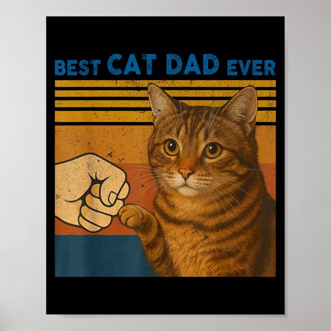 Poster Melhor Pai de Gato de Todos os Tempos Presentes En (Frente)