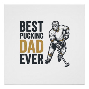 Pôster Melhor Pai de Hockey de Todos os Tempos Camisa Des