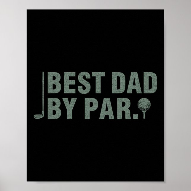 Poster Melhor Pai de Par Padre#39;s Golfing Bi (Frente)