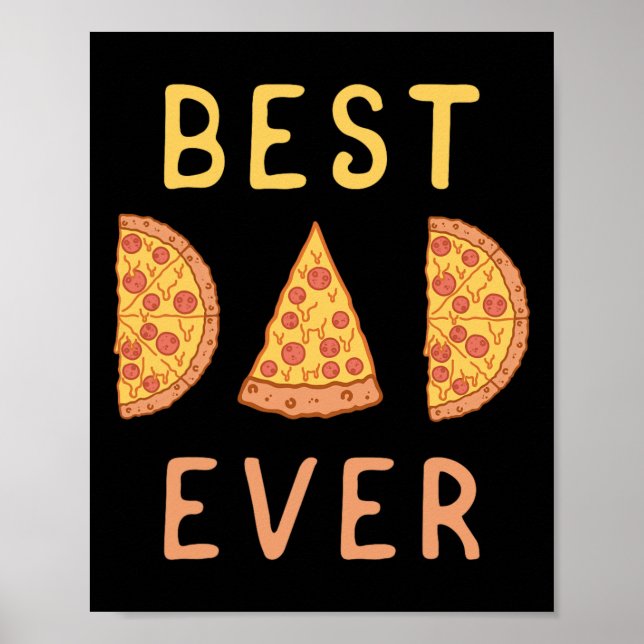 Poster Melhor Pai De Pizza Dia de os pais De Pizza Para O (Frente)