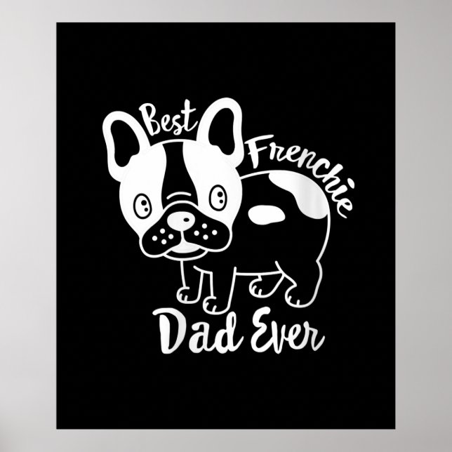 Poster Melhor Pai francês de sempre | Presente para Bulld (Frente)