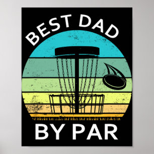Poster Melhor Pai Par Father's Day Disc Golf Avô Divertid