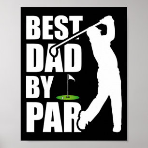 Poster Melhor Pai Por Par Golfe Engraçado Dia dos Pais Pa