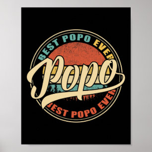 Poster Melhor Popo de Menores Alguma Vez Vintage Retro Fu