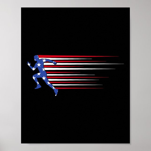 Poster Melhor Presente Da Equipe De Atletismo Da Bandeira (Frente)