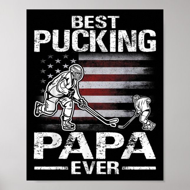 Poster Melhor Presente de Dia de os pais de Hockey para P (Frente)