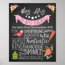 Pôster Melhor presente de reconhecimento de professores p