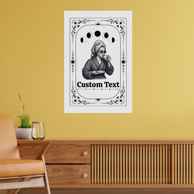 Poster Melhor Presente para Amantes de Café Tarot Zodíaco (Sala de Estar 2)