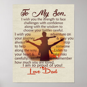 Poster Melhor Presente Para Filho Citações Ao Meu Fil