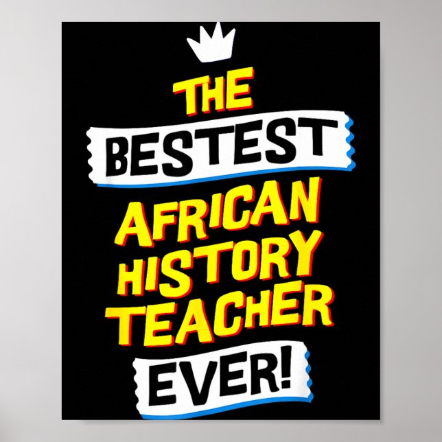Poster Melhor Professor de História Africana, Ocupação de (Frente)
