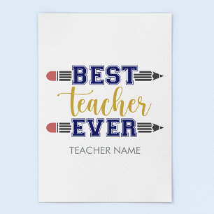 Pôster Melhor Professor de Todos Personalizado - Presente