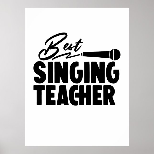Poster Melhor Professora Cantando (Frente)