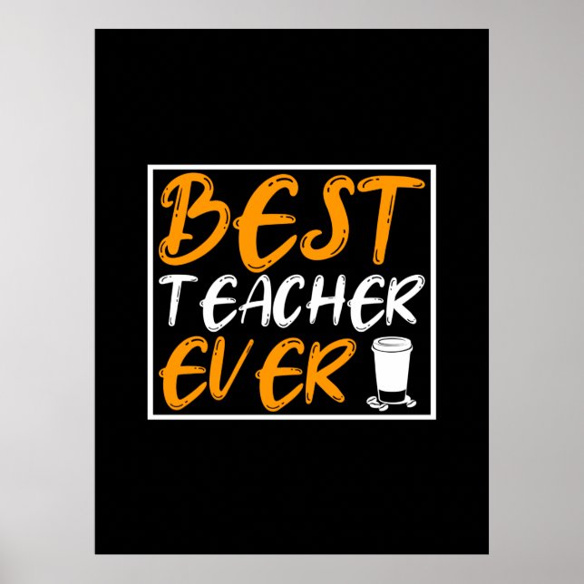 Poster Melhor Professora De Arte Do Café Nunca (Frente)