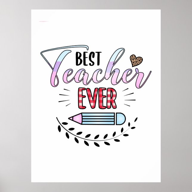 Poster Melhor Professora do Dia do Professor Nunca (Frente)