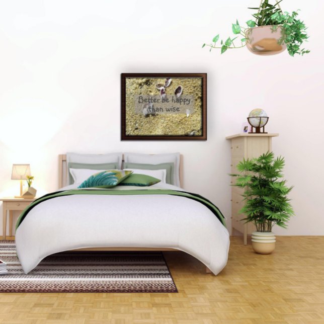 Poster Melhor ser feliz do que sabedoria sábia dizendo po (Criador carregado)