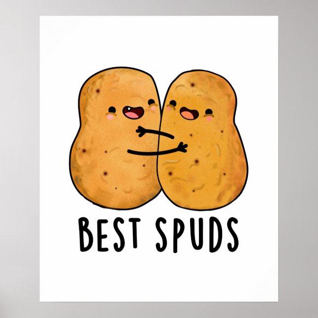 Poster Melhor Spuds Engraçados Melhores Amigos Batata Pun (Frente)