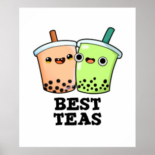Poster Melhor Teas Engraçadas Besties Boba Tea PUn