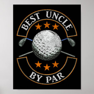 Poster Melhor Tio Por Par Golf Lover Dia de os pais Espor