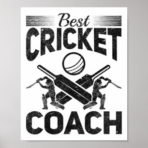 Poster Melhor Treinador de Críquete - Jogador de Críquete