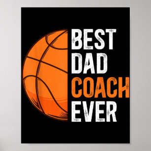Poster Melhor treinador de Pai de jogar basquete de Pai d