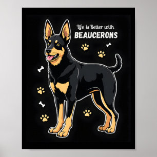 Poster Melhor vida com camiseta regata de Beauce Sheepdog