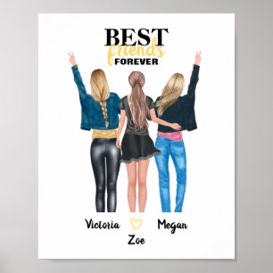 Poster Melhores Amigos do BFF para Arte de Parede