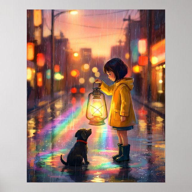 Poster Melhores Amigos na Chuva (Frente)