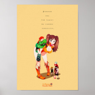 Poster Melhores citações de anime sobre família e amig