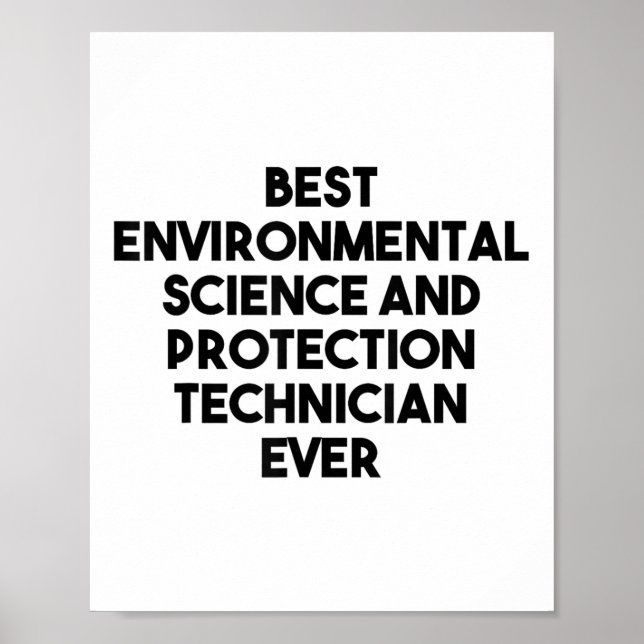 Poster Melhores Técnicos De Proteção E Ciência Ambiental (Frente)