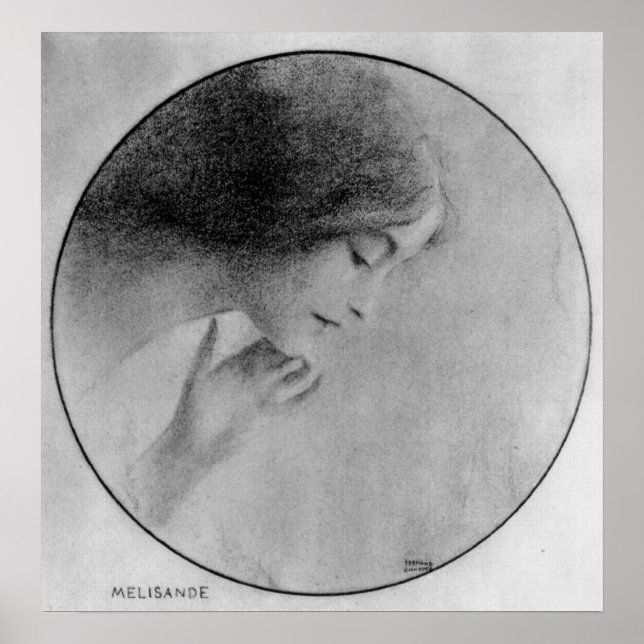 Poster Melisande por Fernand Khnopff (Frente)