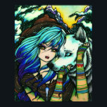 Pôster Melissa Vampire Wolf Fantasy Winter Art<br><div class="desc">This poster was designed and created featuring the original, hand painted fantasy art of Hannah Lynn. www.HannahLynnArt.com</div>