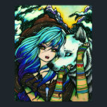 Pôster Melissa Vampire Wolf Fantasy Winter Art<br><div class="desc">This poster was designed and created featuring the original,  hand painted fantasy art of Hannah Lynn. www.HannahLynnArt.com</div>