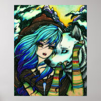 Melissa Vampire Wolf Fantasy Winter Art