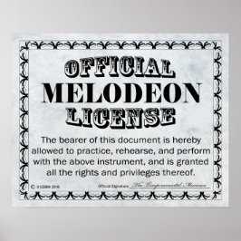 Poster Melodeon License
