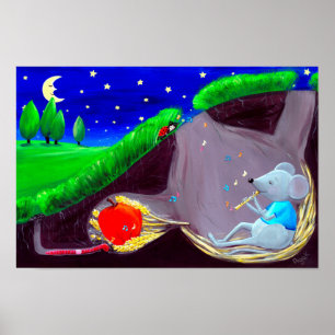 Poster Melodia ao Luar Berçário do Ratinho Fofo do Camp